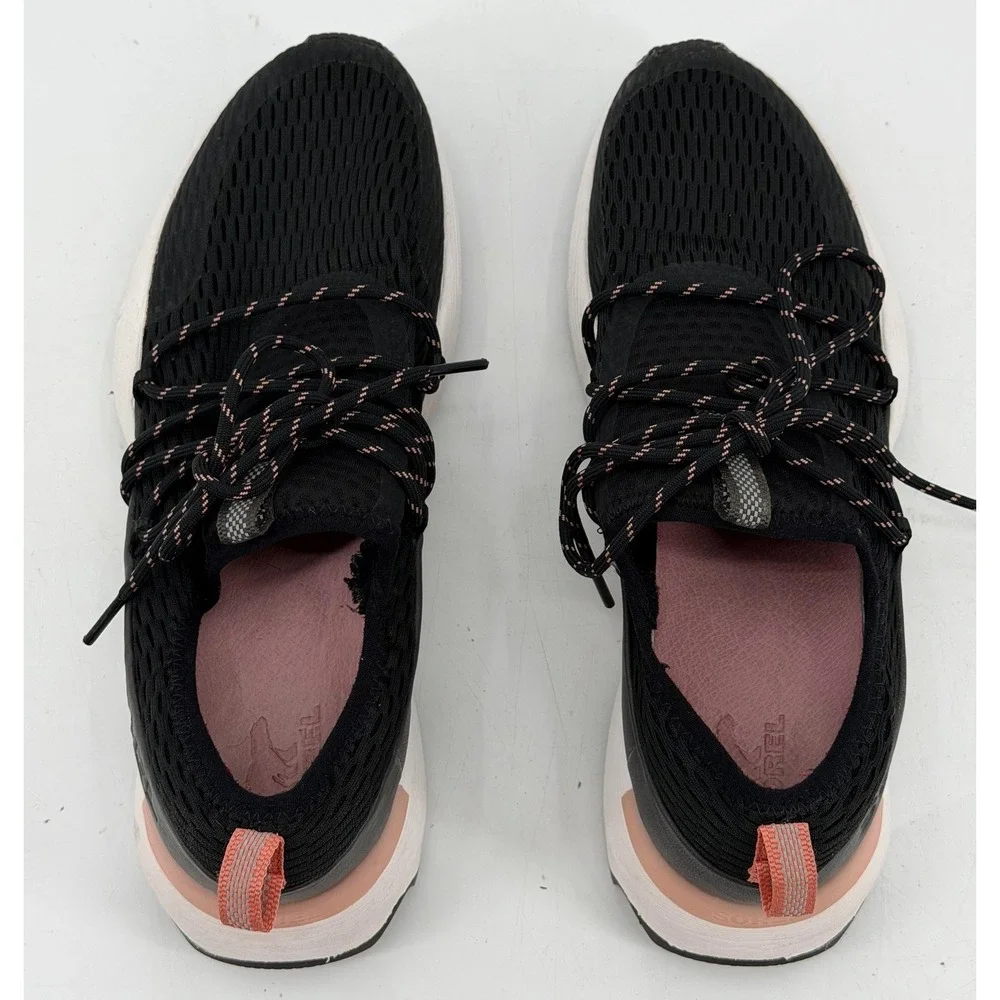 Sorel Shoes Womens‎ 9.5 Black Pink Kinetic Impact Lace Up Athletic Sneakers Walk